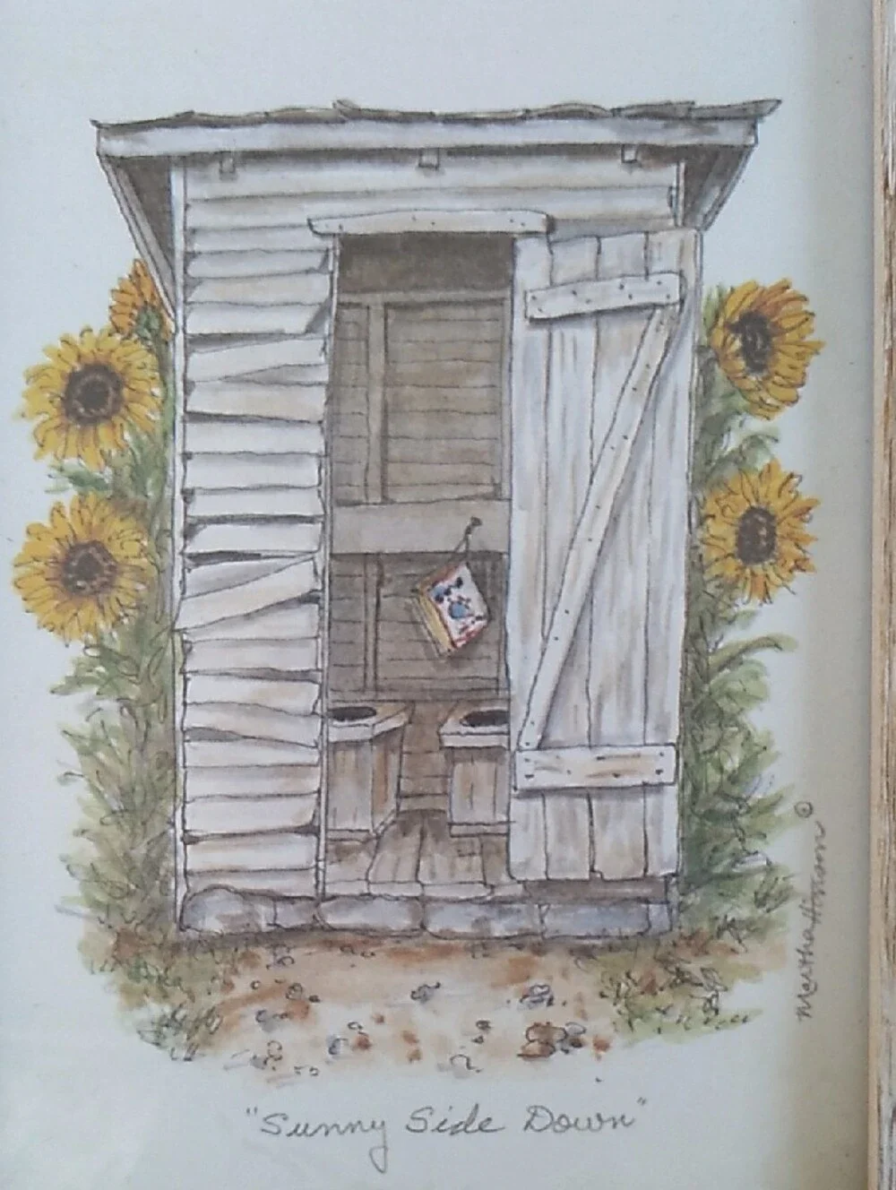 Kohl's Rustic Outhouse Wall Art – White, Yellow, Brown